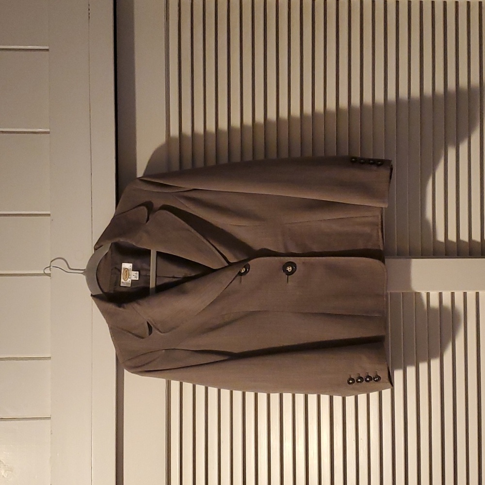 Talbott Brown Pinstripe Blazer size 8 petite